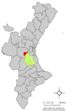 Localización de Turís en la Comunidad Valenciana