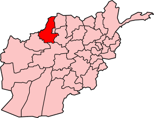 Mapa de la provincia de Fāryāb