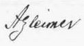 Firma de Alois Alzheimer
