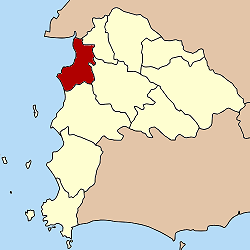 Mapa de Chon Buri, Mueang Chon Buri en rojo