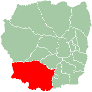 Mapa de la Provincia de Antananarivo mostrando la localización de Betafo (rojo).