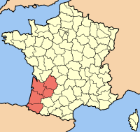 Mapa de Aquitania