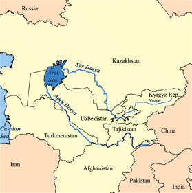 Localización del río Naryn