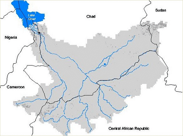 Localización del Sara (cuenca del Chari)