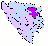 Localización del Cantón de Tuzla