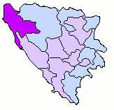 Location of the Una-Sana Canton