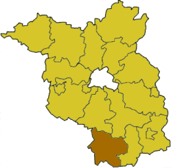 Lage des Landkreises Elbe-Elster in Brandenburg