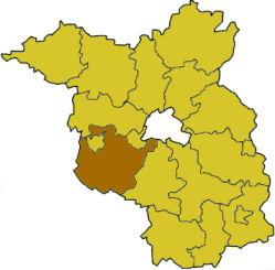 Lage des Landkreises Potsdam-Mittelmark in Brandenburg
