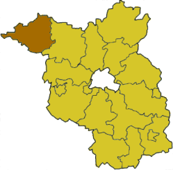 Lage des Landkreises Prignitz in Brandenburg