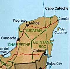 Cabo Catoche en la Península de Yucatán