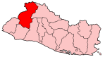 Mapa de El Salvador mostrando el departamento de Santa Ana (El Salvador)