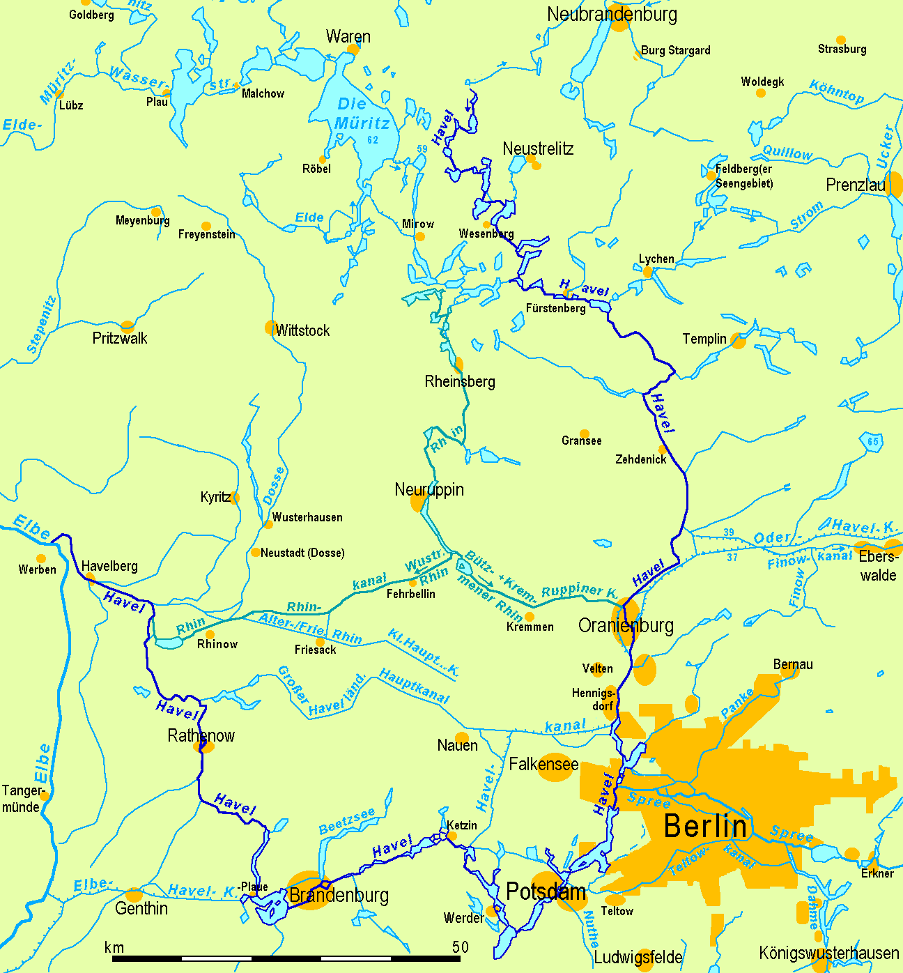 El curso del río Havel