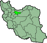 Mapa que muestra la provincia iraní de Teherán