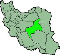 Mapa que muestra la provincia iraní de Yazd