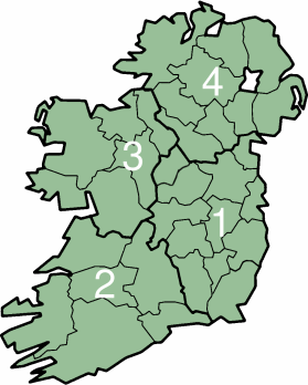 Irlanda consta de cuatro provincias