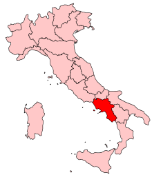 Mapa de Campania