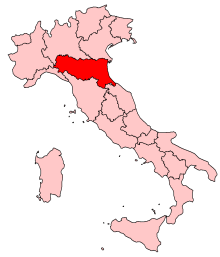 Mapa de Emilia-Romagna