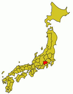 Map of Japanese provinces with province highlighted
