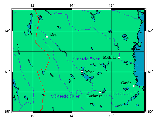 Mapa del río Dal