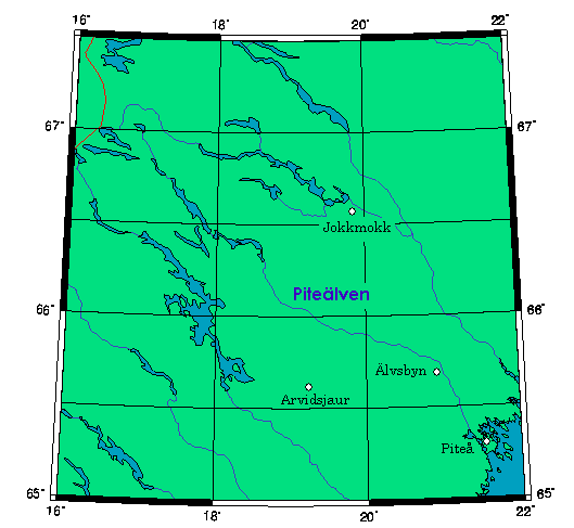 Mapa del río Pite
