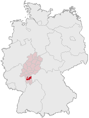 Lage des Landkreises Darmstadt-Dieburg in Deutschland