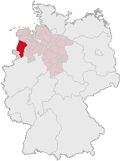 Localización de Emsland en Alemania