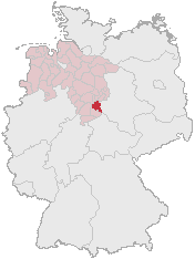 Lage des Landkreises Goslar in Deutschland