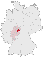 Lage des Landkreises Hersfeld-Rotenburg in Deutschland