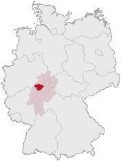 Lage des Landkreises Marburg-Biedenkopf in Deutschland