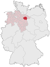 Lage des Landkreises Uelzen in Deutschland