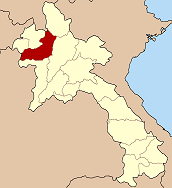 Mapa de Laos y la provincia de Oudomxai