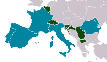 Países con pueblos latinos en Europa.