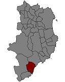 Localización de Castell-Platja d'Aro en el Baix Empordà