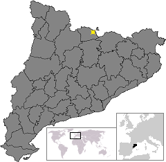 Localización de Puigcerdá en el mapa de Cataluña