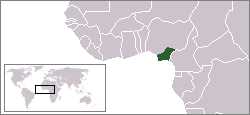 Map of Biafra inside Nigeria