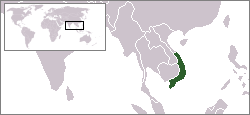 Ubicación de Vietnam del Sur