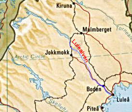 Mapa del río Lule