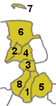 Map Municipalities of Landkreis Friesland numbered.png
