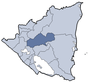 Location of Matagalpa department