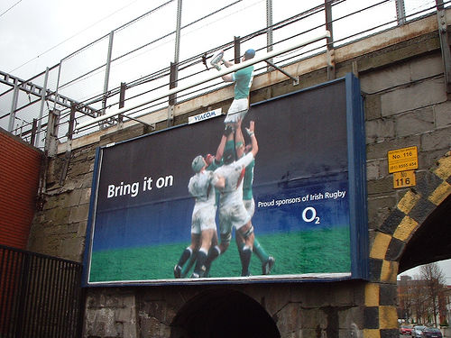Un anuncio de O2 con la Selección de rugby de Irlanda