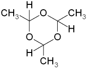 Fórmula química del paraldehído.