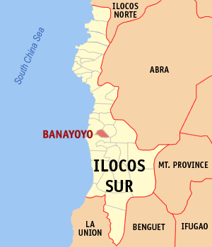 Mapa de Ilocos Sur y Banayoyo