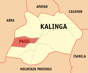 Mapa de Kalinga que muestra la situación de Pasil