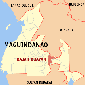 Mapa de Maguindanao que muestra la situación de Rajah Buayan