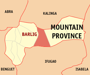 Mapa de La Montaña que muestra la situación de Barlig
