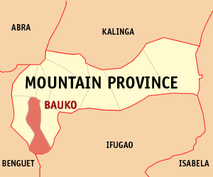 Mapa de La Montaña que muestra la situación de Bauko