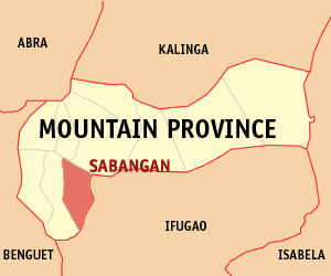 Mapa de La Montaña que muestra la situación de Sabangan