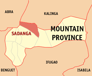 Mapa de La Montaña que muestra la situación de Sadanga