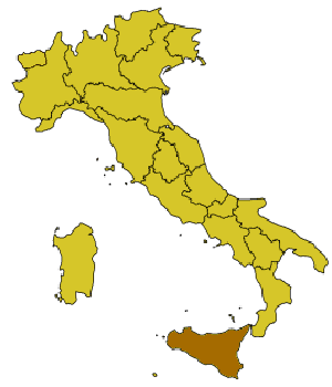 Posición del municipio en Italia