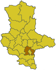 Lage des Saalkreises in Sachsen-Anhalt